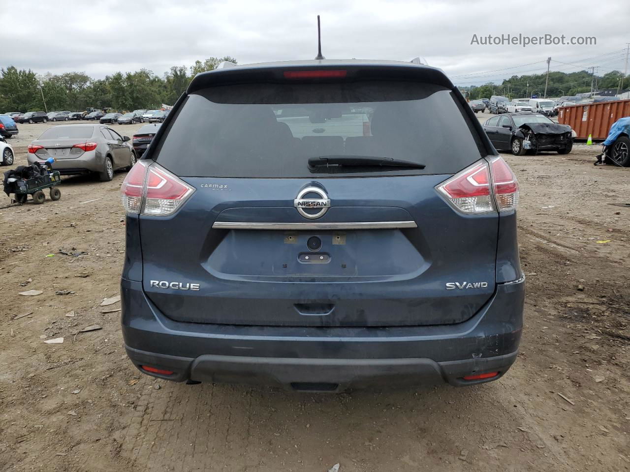 2016 Nissan Rogue S Blue vin: KNMAT2MV5GP604156