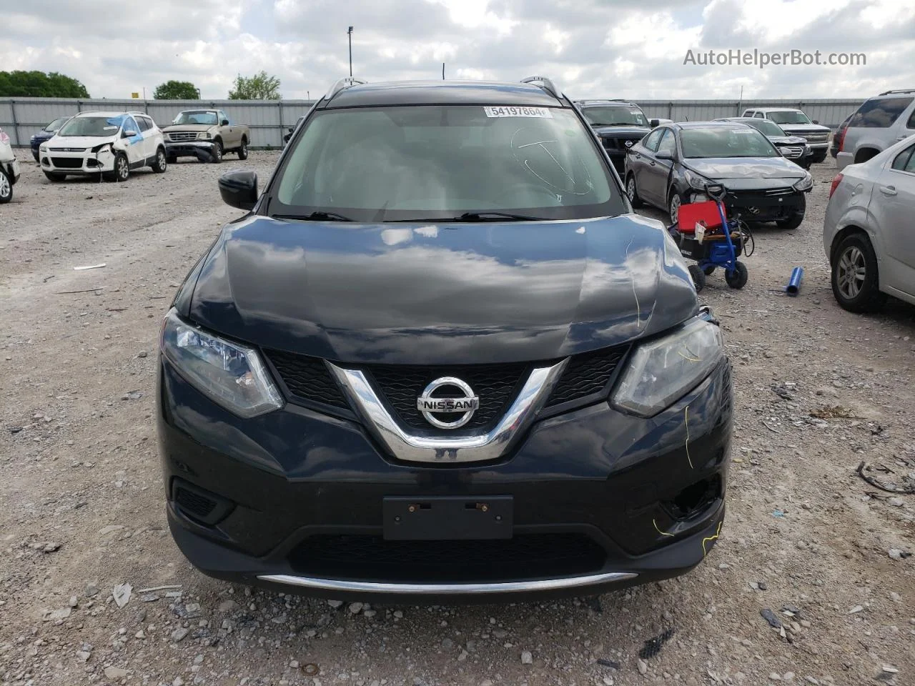 2016 Nissan Rogue S Black vin: KNMAT2MV5GP623323