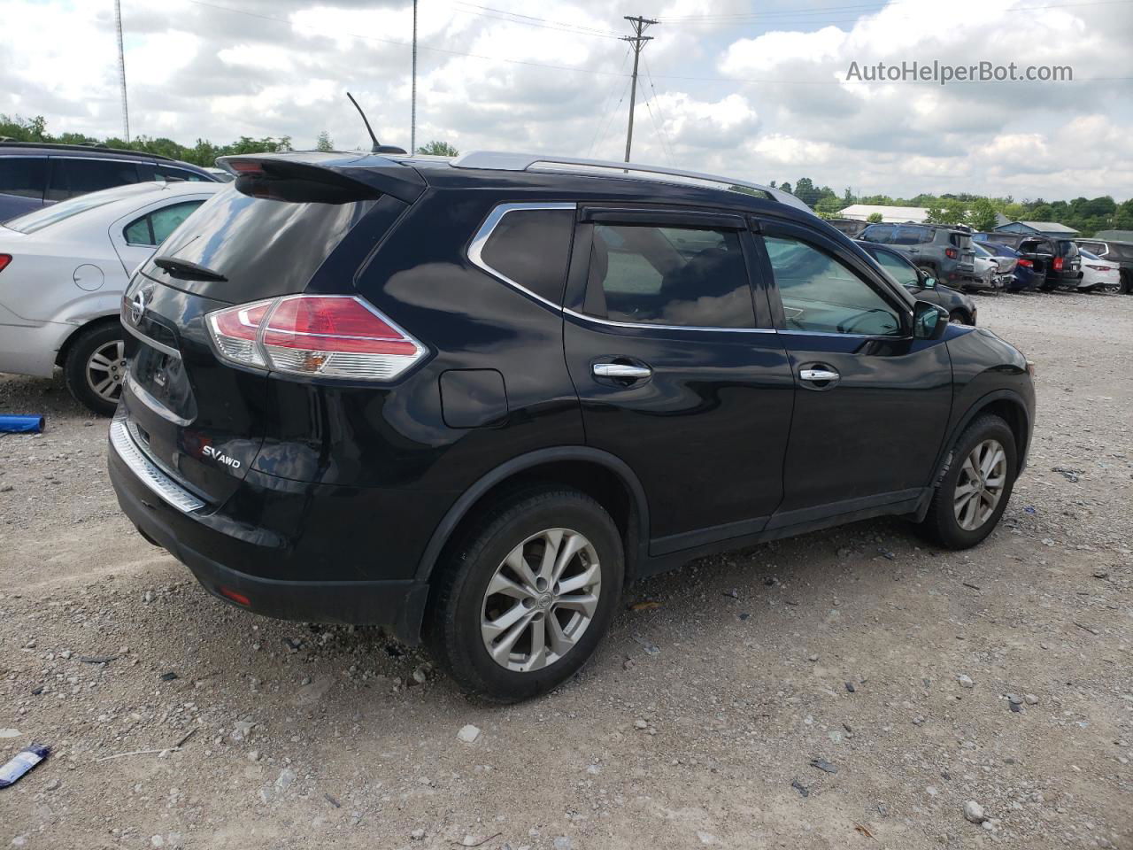 2016 Nissan Rogue S Black vin: KNMAT2MV5GP623323