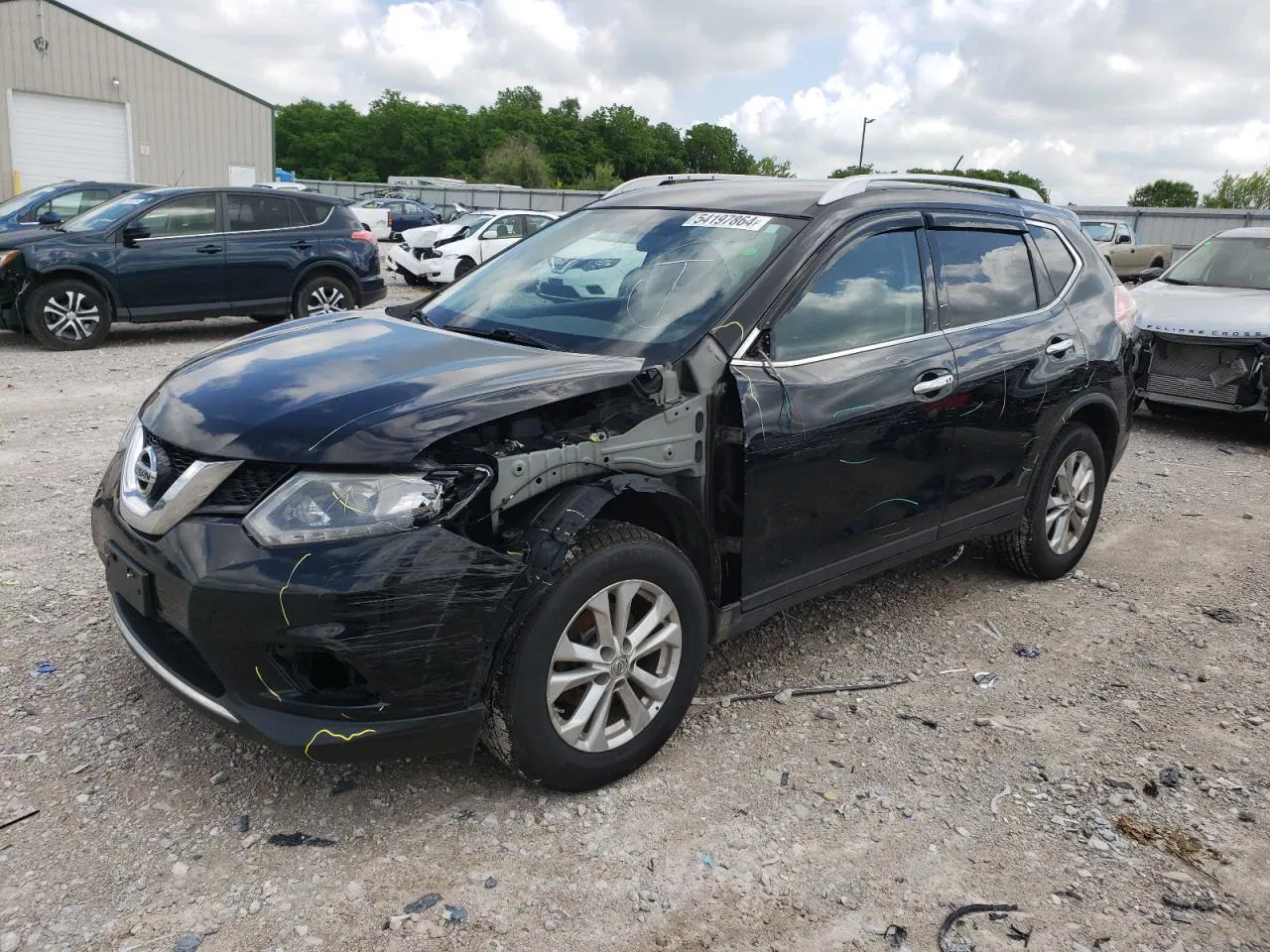 2016 Nissan Rogue S Black vin: KNMAT2MV5GP623323