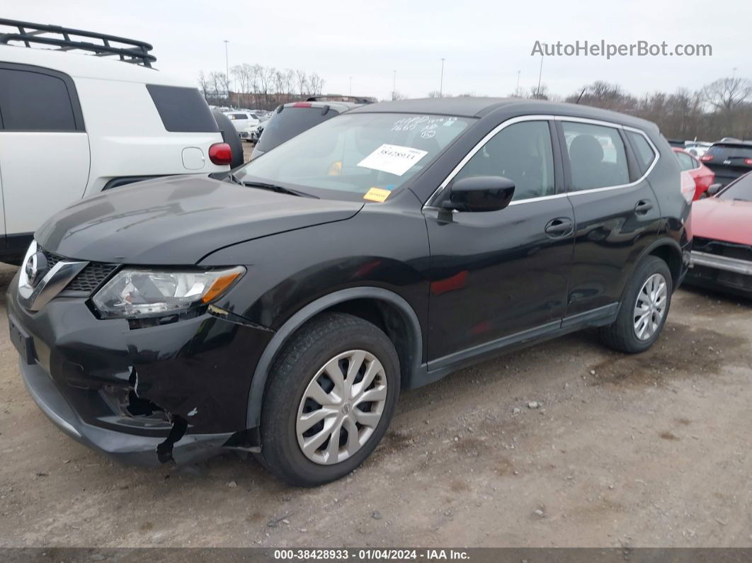 2016 Nissan Rogue S Black vin: KNMAT2MV5GP657665