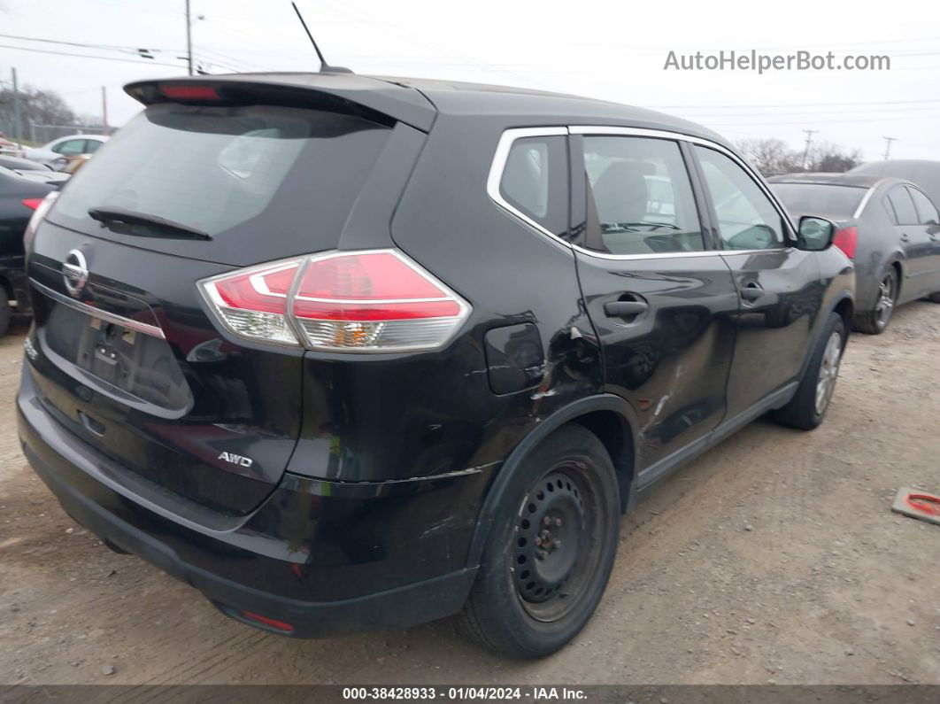 2016 Nissan Rogue S Black vin: KNMAT2MV5GP657665