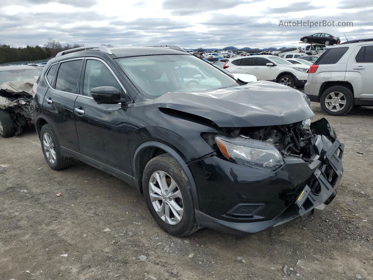 2016 Nissan Rogue S Black vin: KNMAT2MV6GP600570