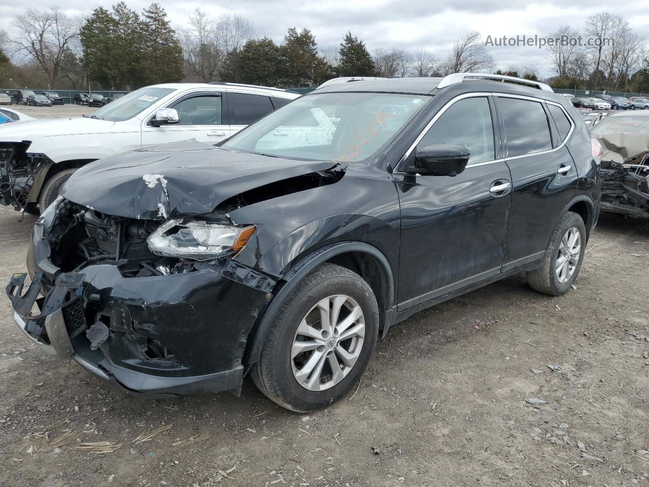 2016 Nissan Rogue S Черный vin: KNMAT2MV6GP600570