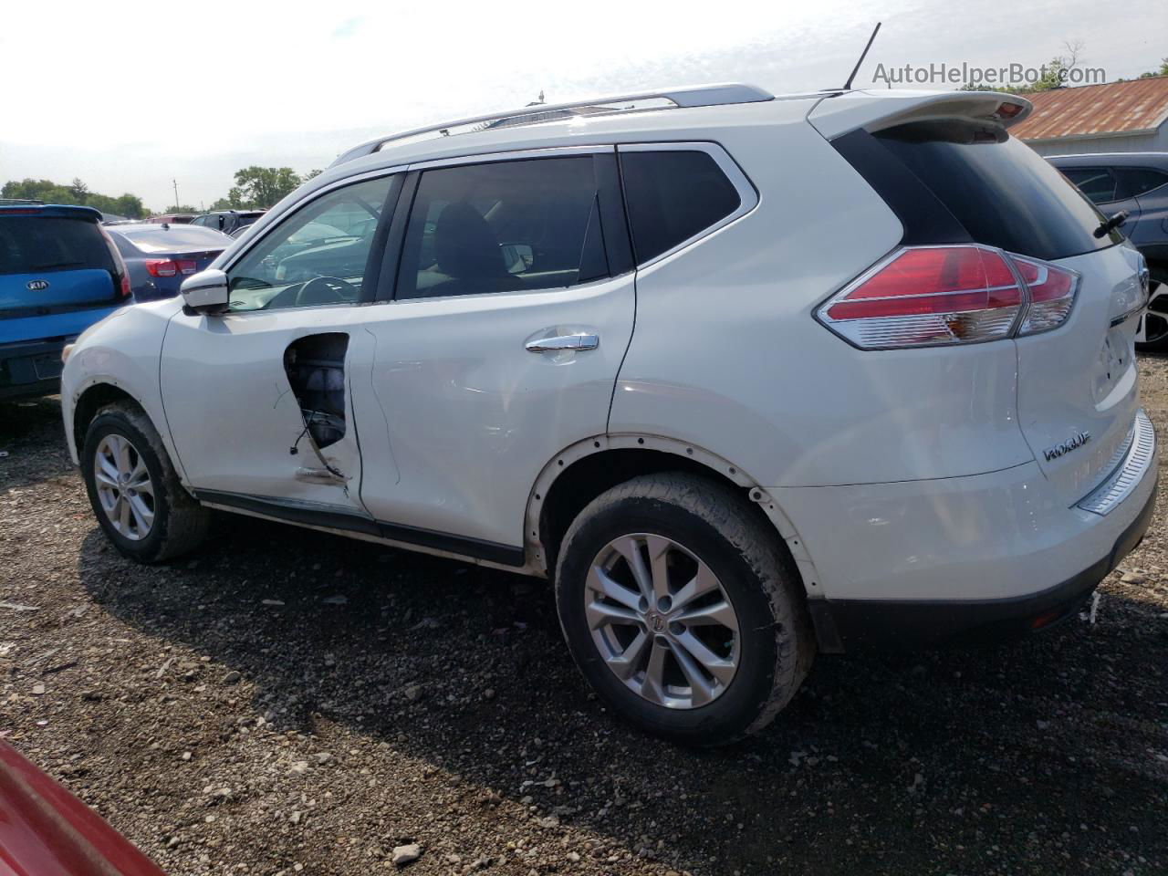 2016 Nissan Rogue S White vin: KNMAT2MV6GP621032