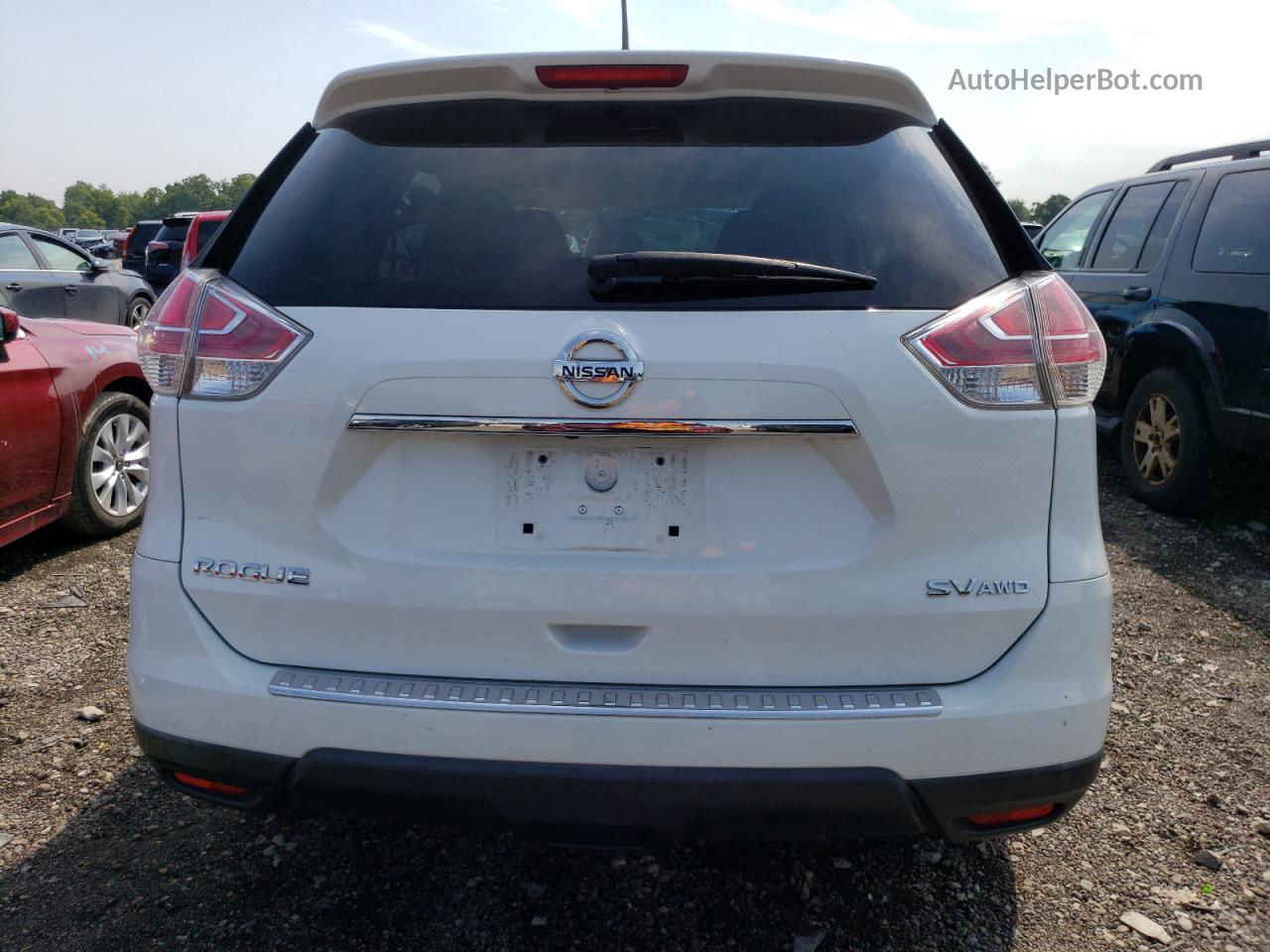 2016 Nissan Rogue S White vin: KNMAT2MV6GP621032