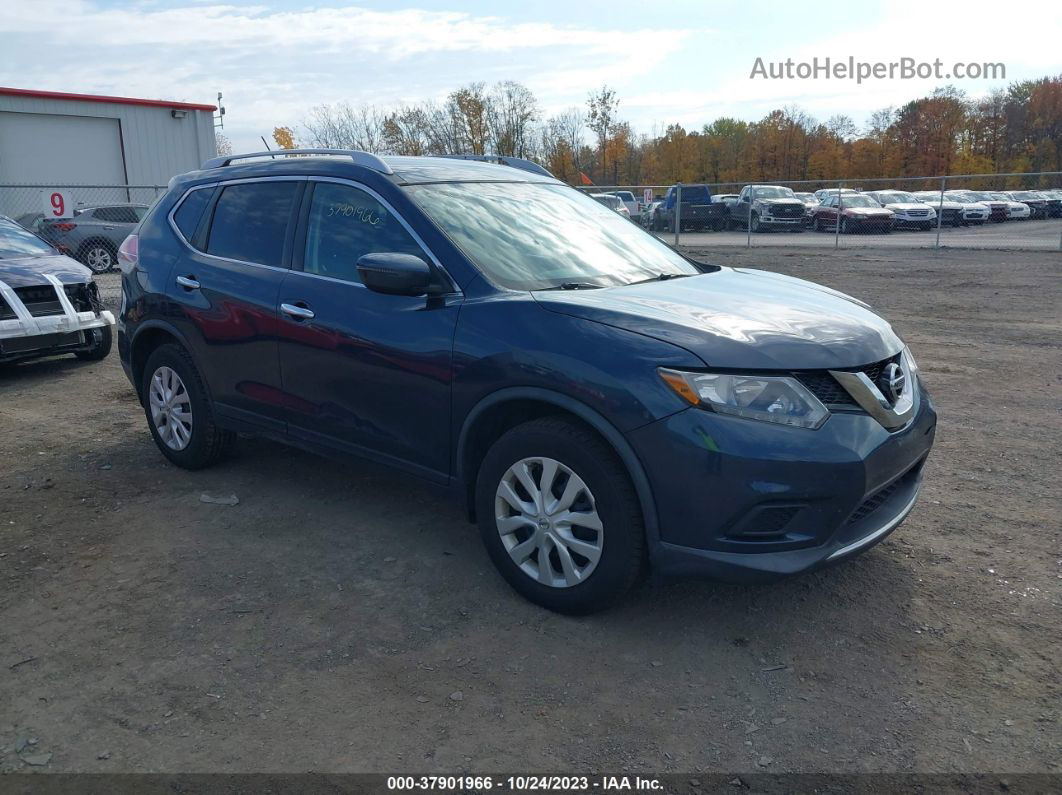 2016 Nissan Rogue S Синий vin: KNMAT2MV6GP679688