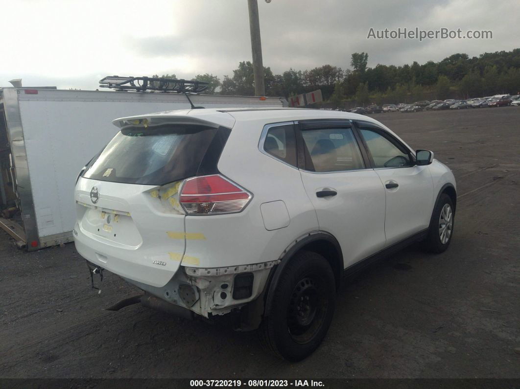 2016 Nissan Rogue Sv/sl/s White vin: KNMAT2MV6GP697270