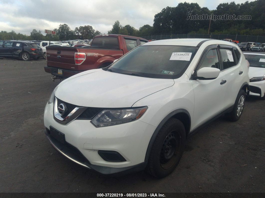 2016 Nissan Rogue Sv/sl/s White vin: KNMAT2MV6GP697270