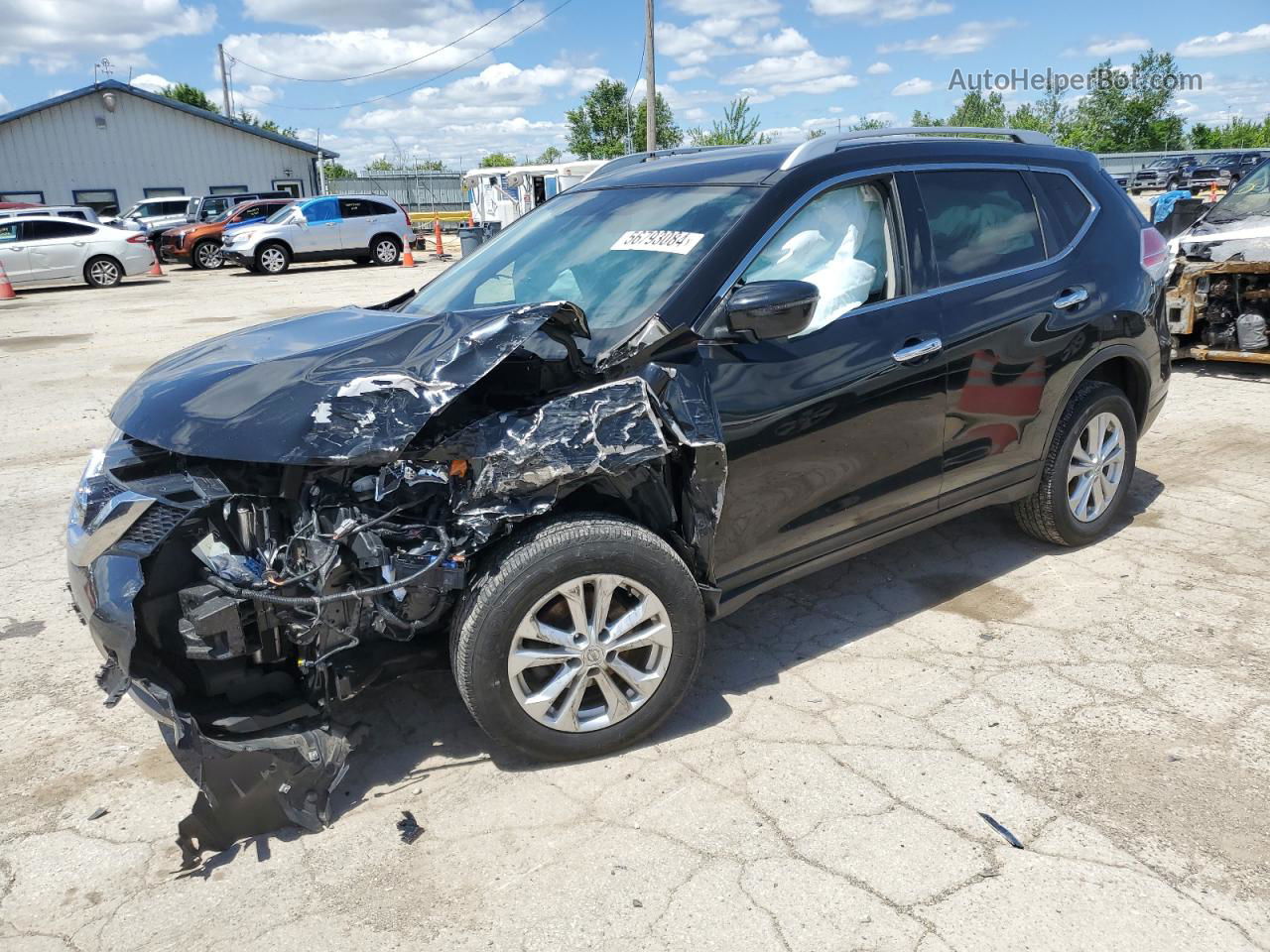 2016 Nissan Rogue S Black vin: KNMAT2MV6GP737489