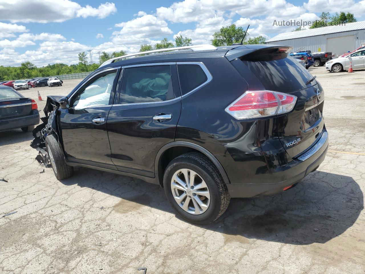 2016 Nissan Rogue S Black vin: KNMAT2MV6GP737489