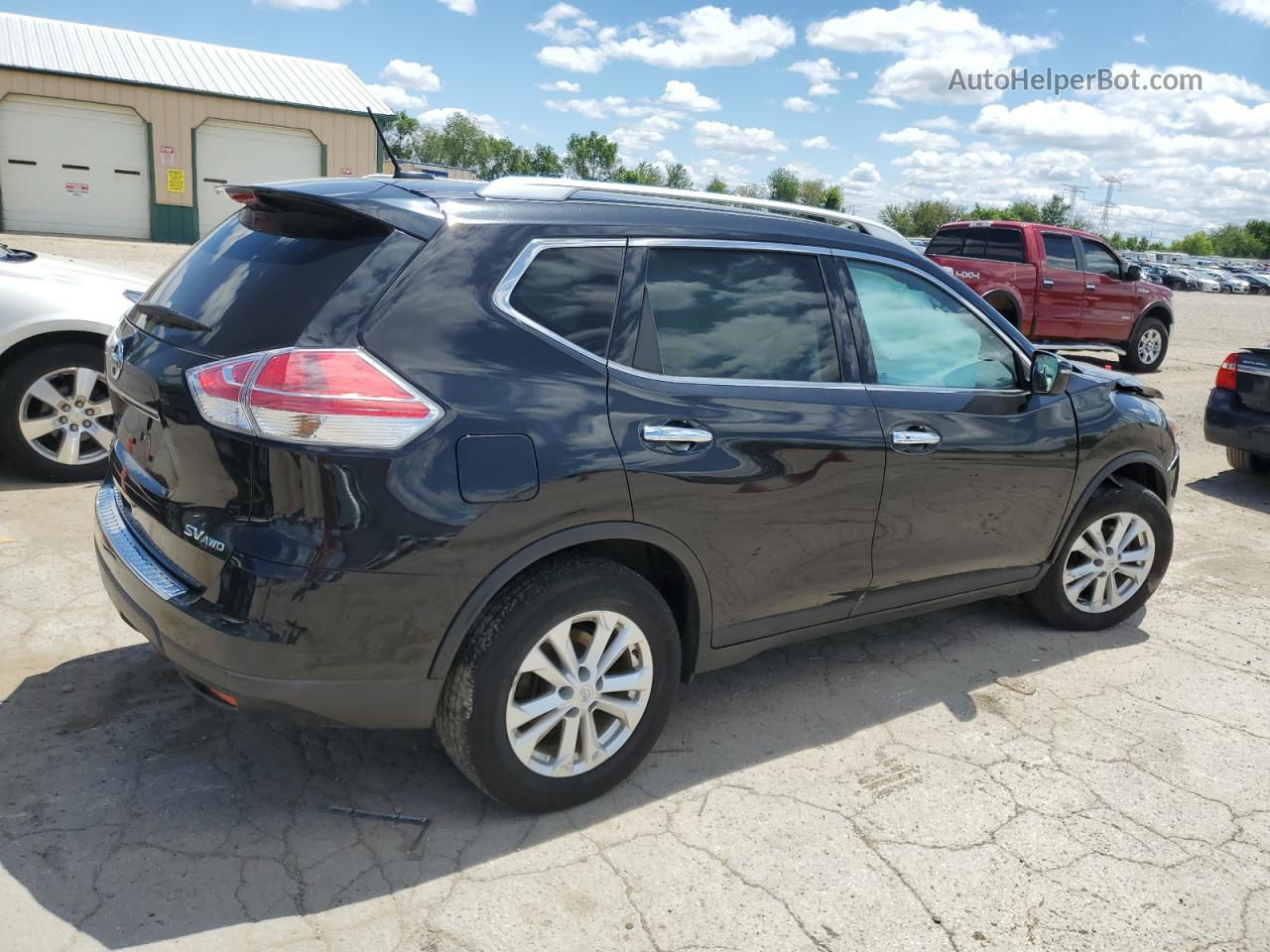 2016 Nissan Rogue S Black vin: KNMAT2MV6GP737489