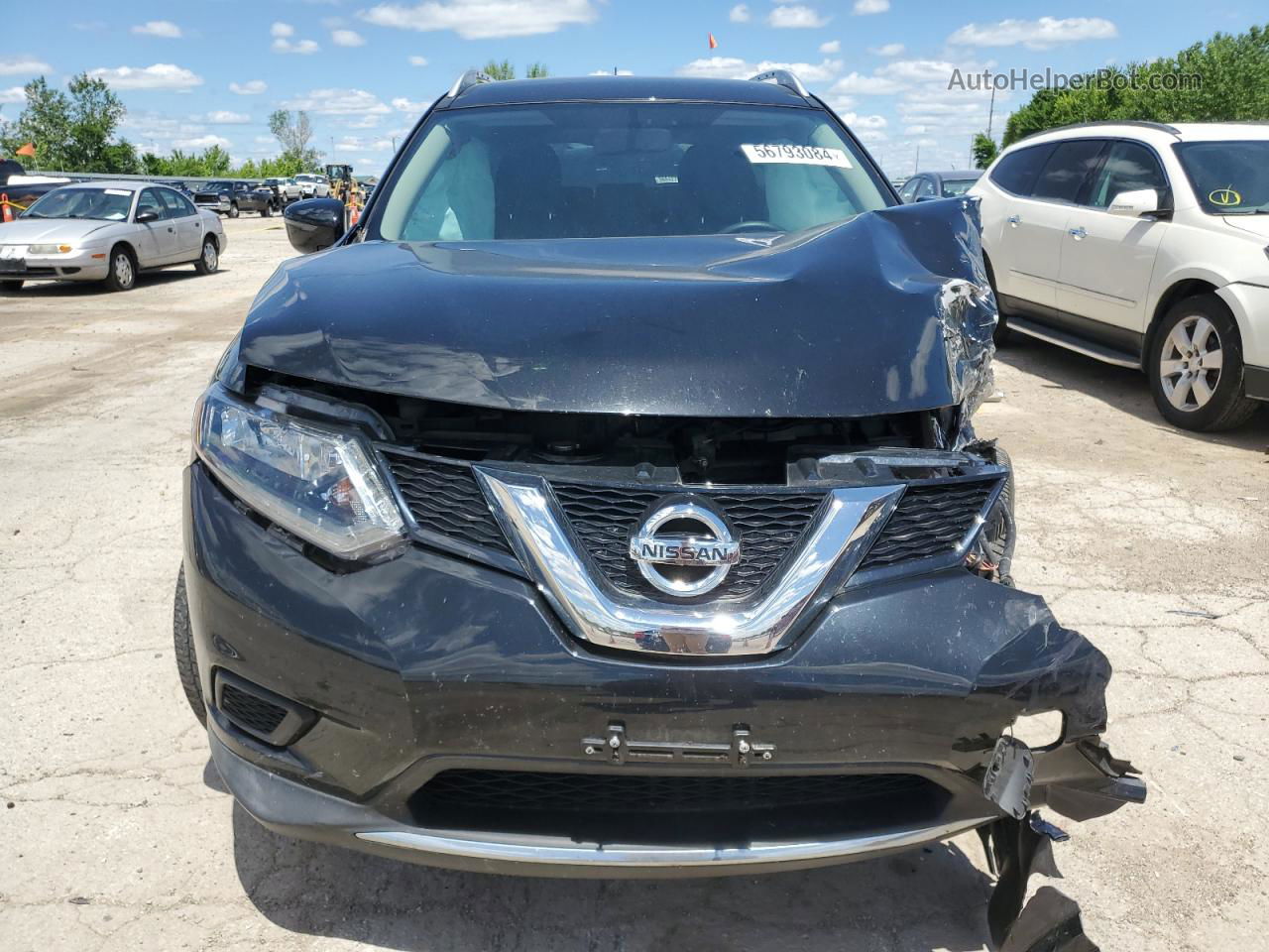 2016 Nissan Rogue S Black vin: KNMAT2MV6GP737489