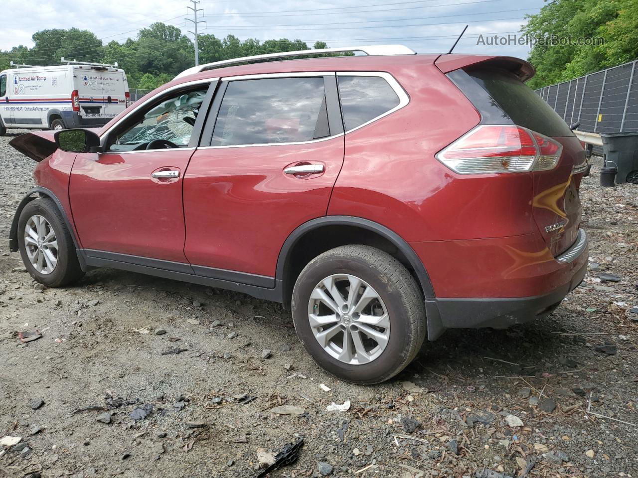 2016 Nissan Rogue S Red vin: KNMAT2MV7GP629219