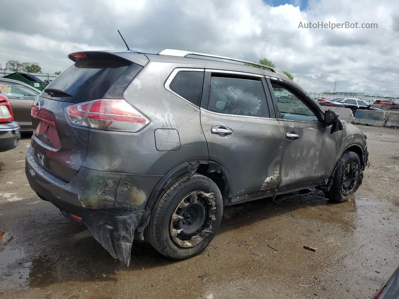 2016 Nissan Rogue S Gray vin: KNMAT2MV7GP659370