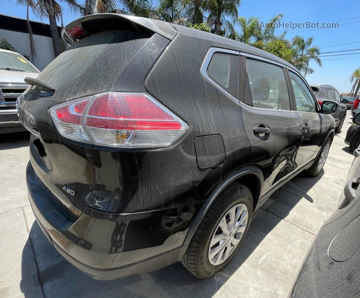 2016 Nissan Rogue S Black vin: KNMAT2MV7GP687234