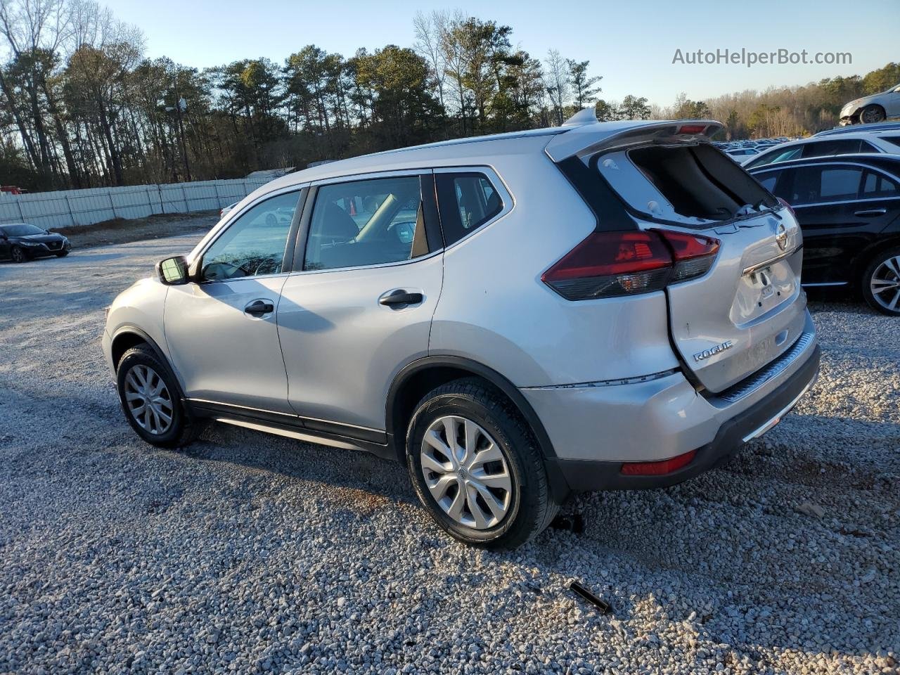 2018 Nissan Rogue S Silver vin: KNMAT2MV7JP502445