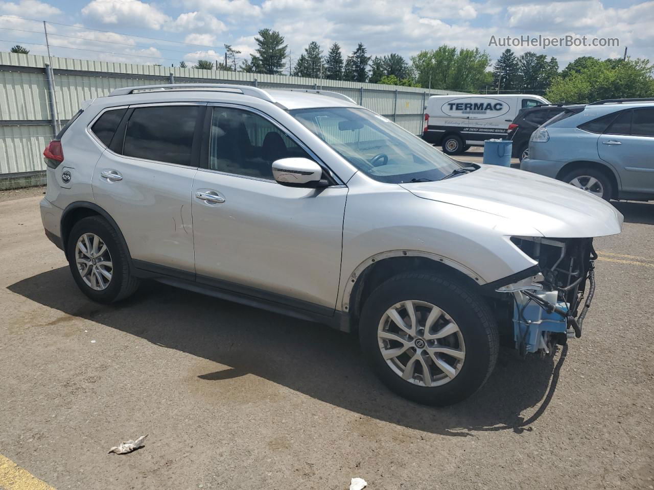 2018 Nissan Rogue S Silver vin: KNMAT2MV7JP595726