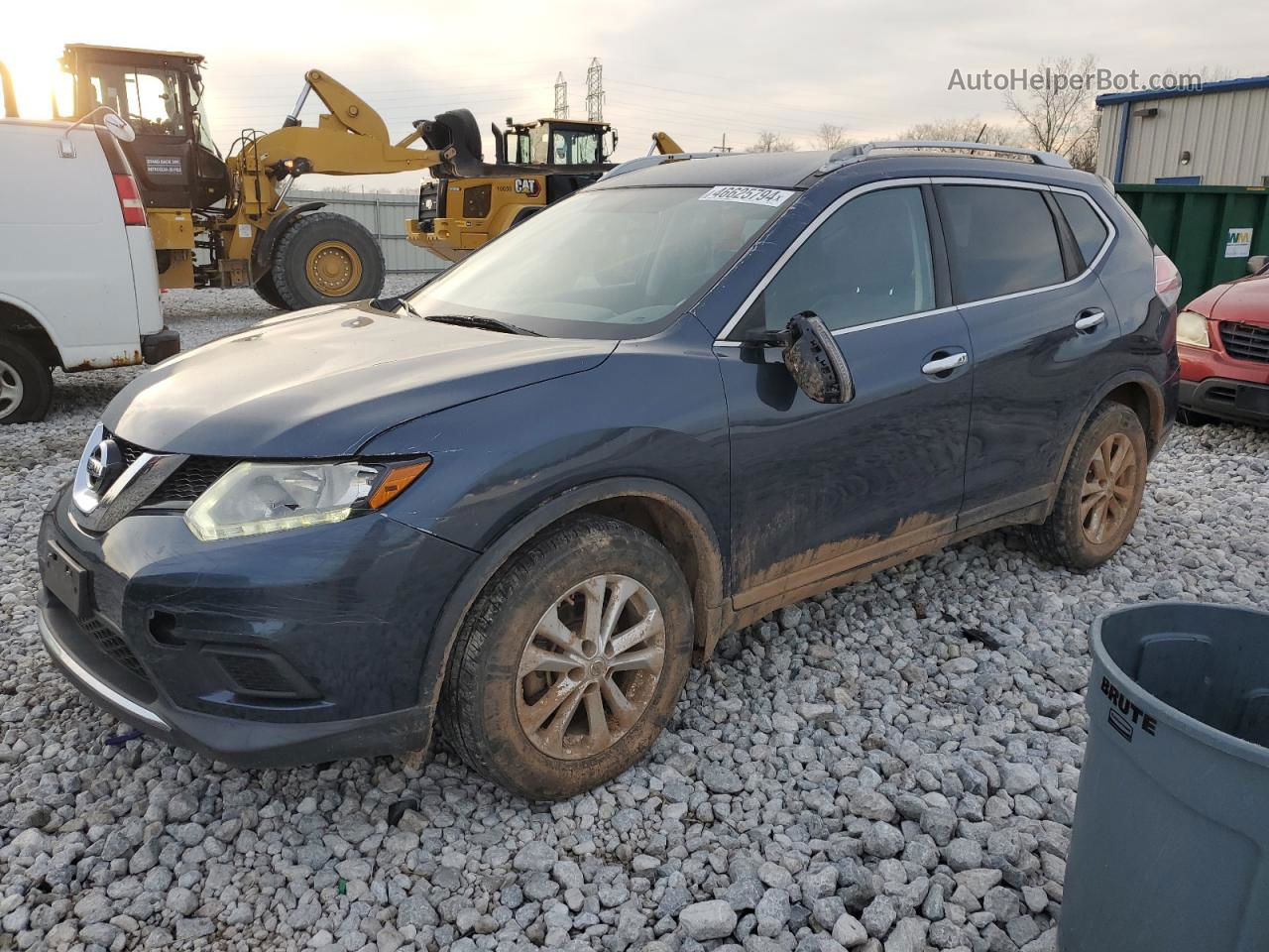 2016 Nissan Rogue S Blue vin: KNMAT2MV8GP613014