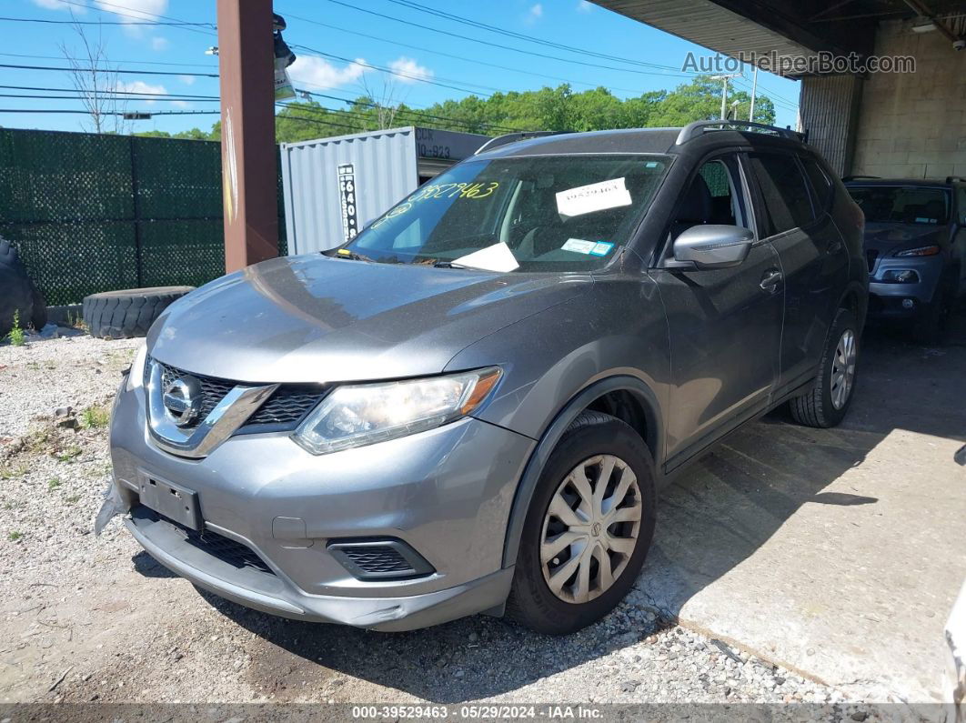 2016 Nissan Rogue S Gray vin: KNMAT2MV8GP635580