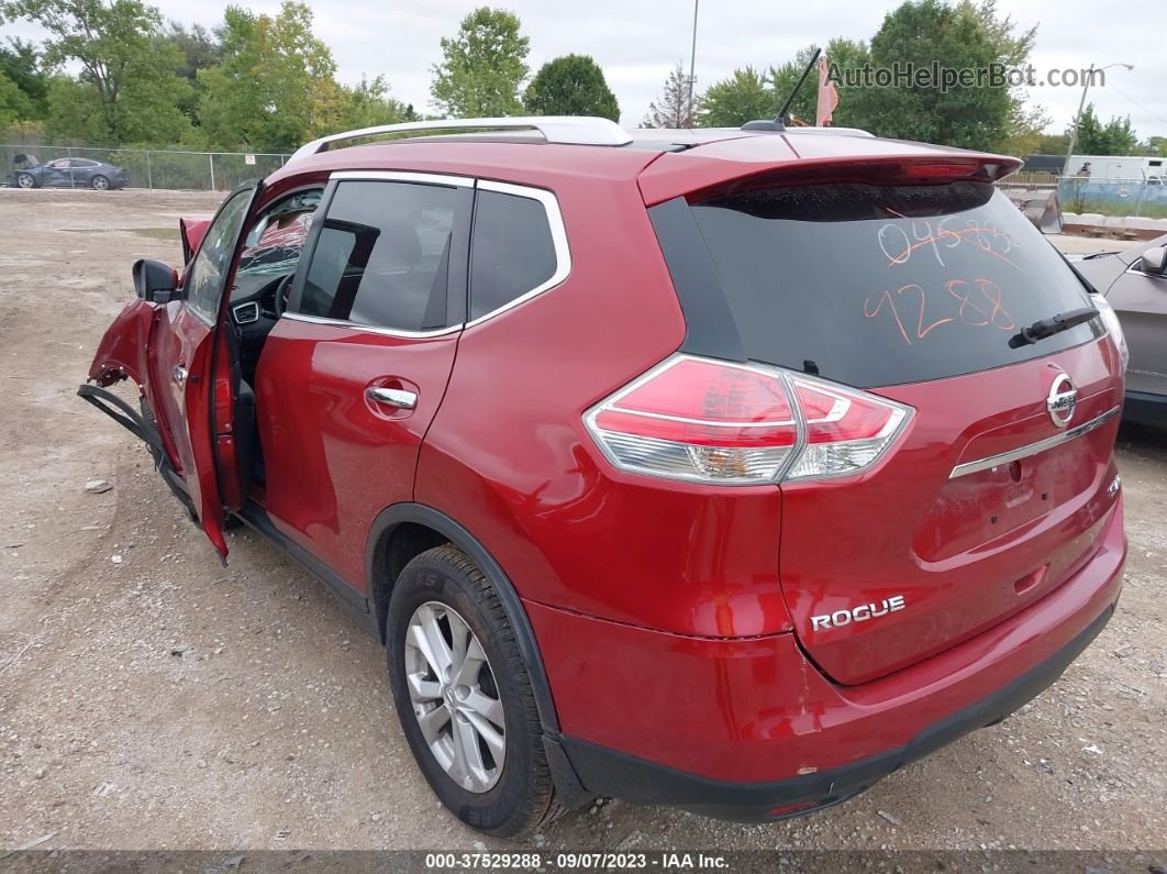 2016 Nissan Rogue Sv Red vin: KNMAT2MV8GP636311