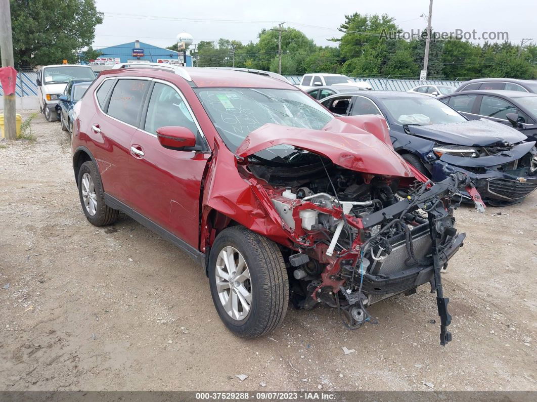 2016 Nissan Rogue Sv Red vin: KNMAT2MV8GP636311