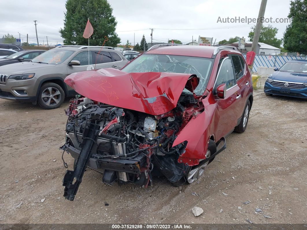 2016 Nissan Rogue Sv Red vin: KNMAT2MV8GP636311