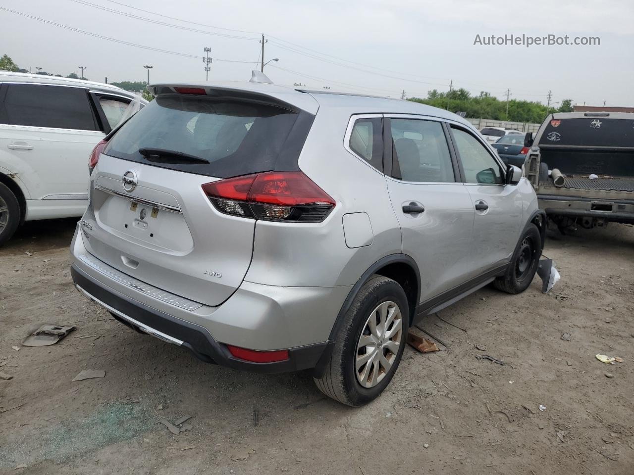 2018 Nissan Rogue S Silver vin: KNMAT2MV8JP614414