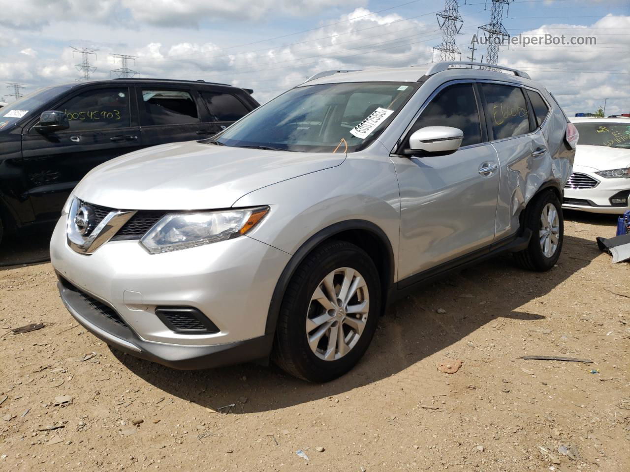 2016 Nissan Rogue S Silver vin: KNMAT2MV9GP639217