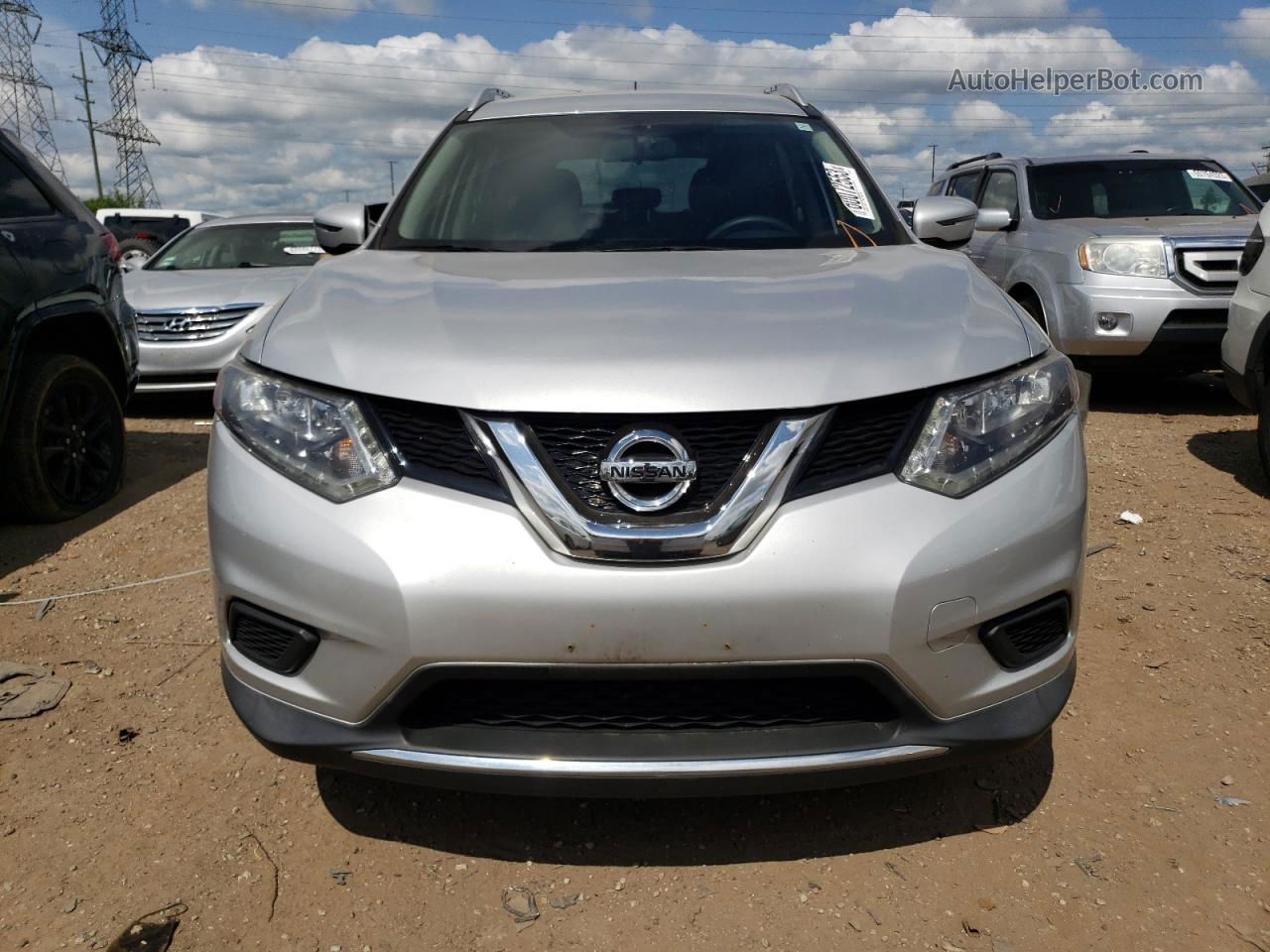 2016 Nissan Rogue S Silver vin: KNMAT2MV9GP639217