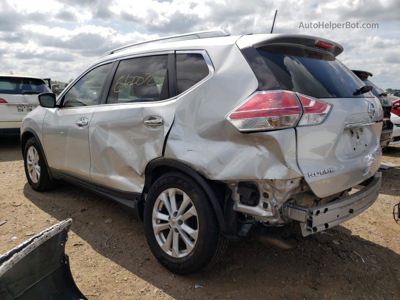 2016 Nissan Rogue S Silver vin: KNMAT2MV9GP639217