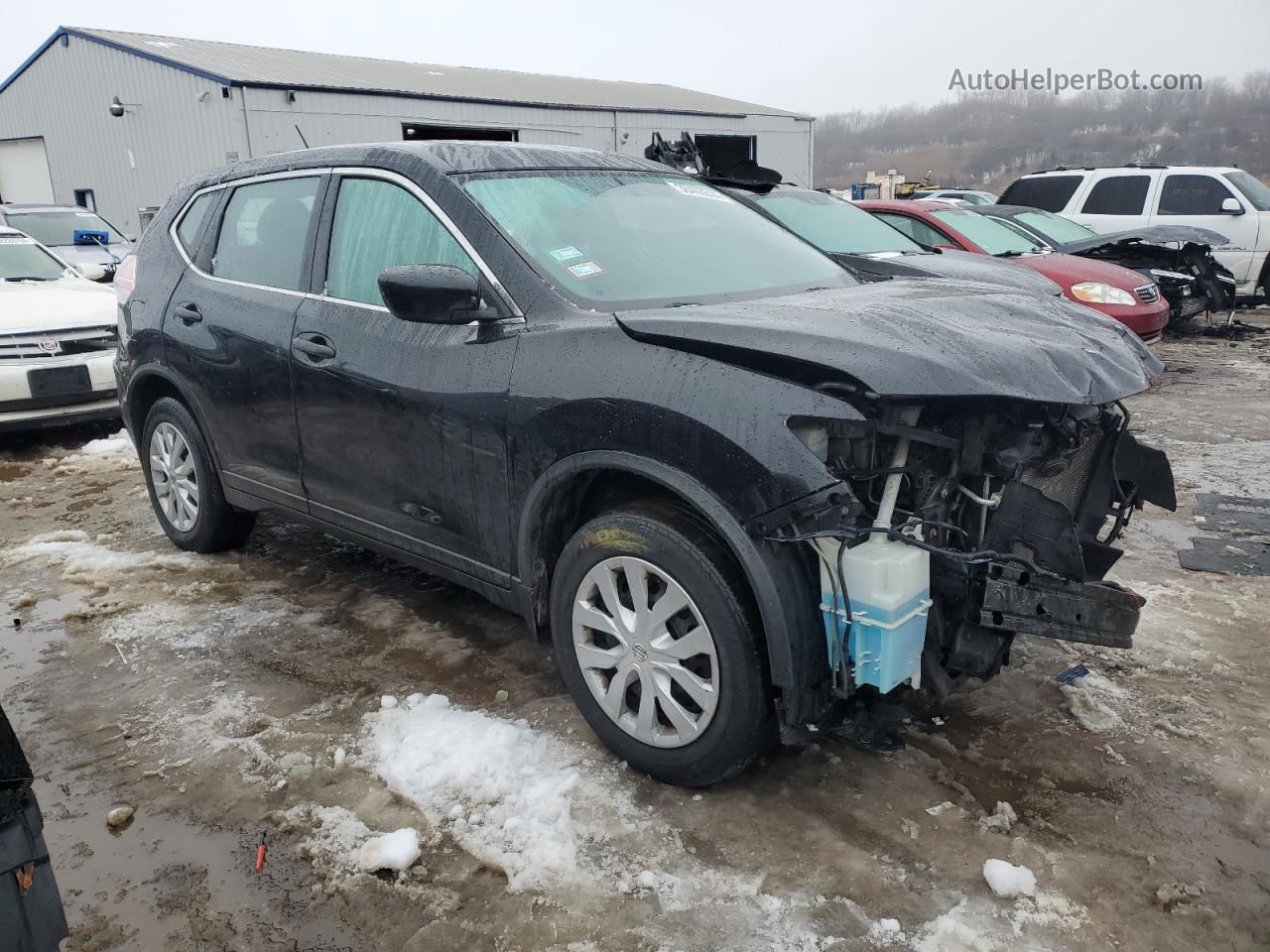 2016 Nissan Rogue S Black vin: KNMAT2MV9GP654431