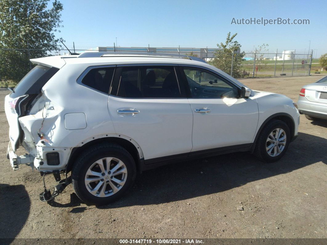 2016 Nissan Rogue Sv White vin: KNMAT2MV9GP715213