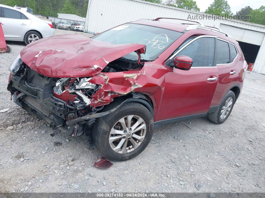 2016 Nissan Rogue Sv Red vin: KNMAT2MV9GP730956