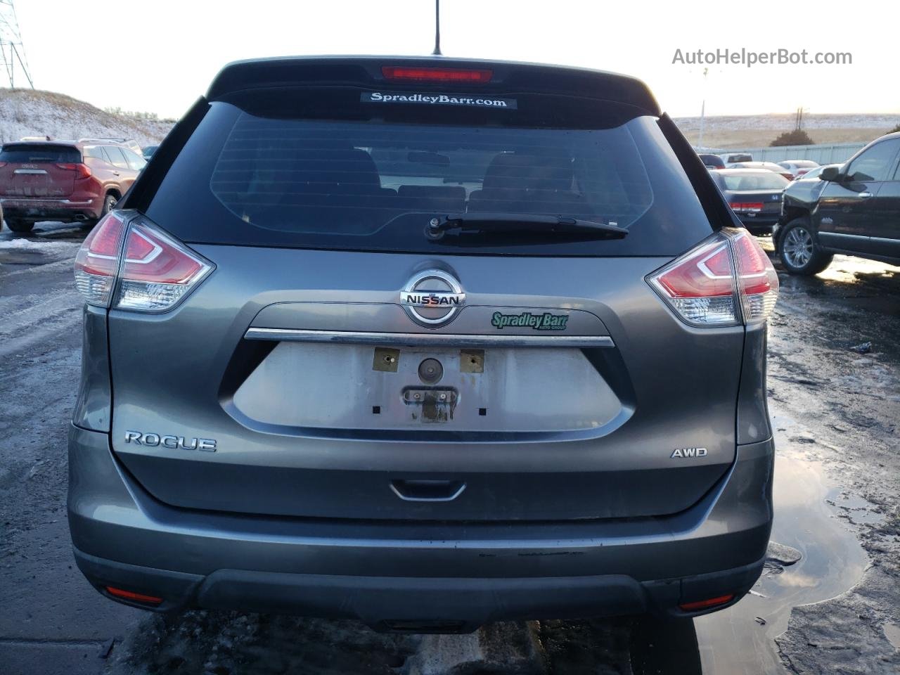 2016 Nissan Rogue S Gray vin: KNMAT2MVXGP681332