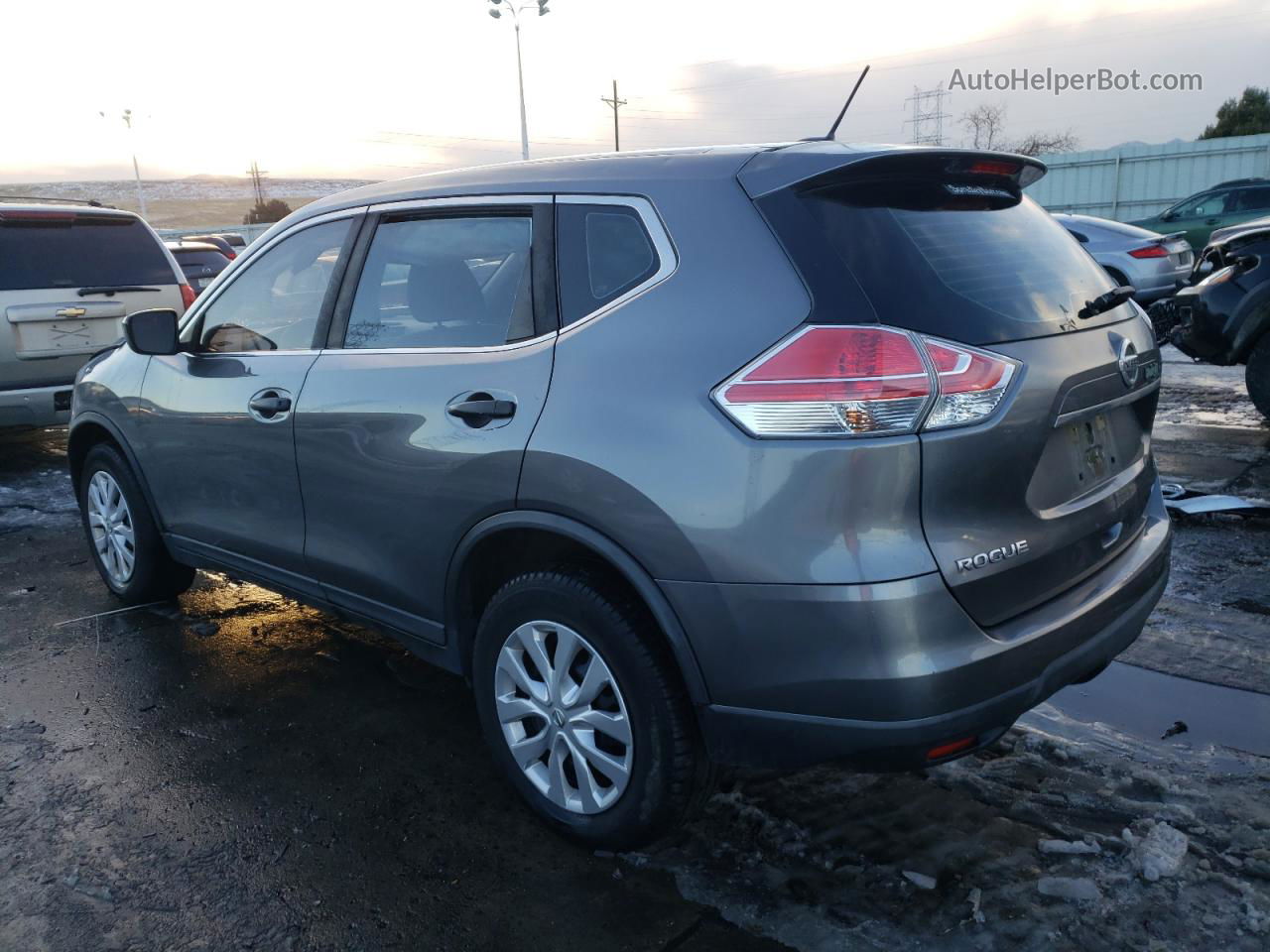 2016 Nissan Rogue S Gray vin: KNMAT2MVXGP681332