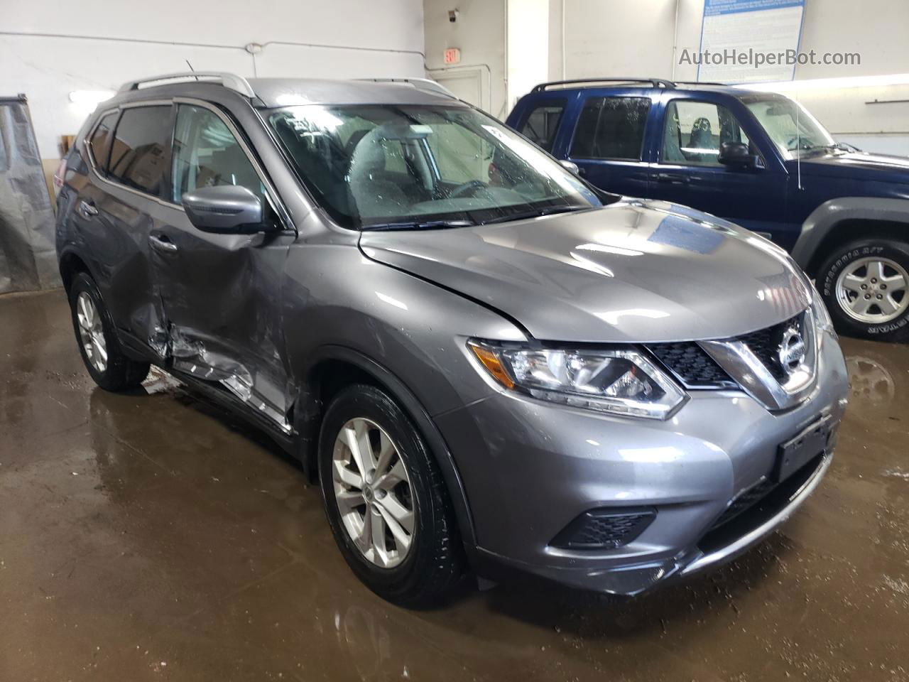 2016 Nissan Rogue S Gray vin: KNMAT2MVXGP702907