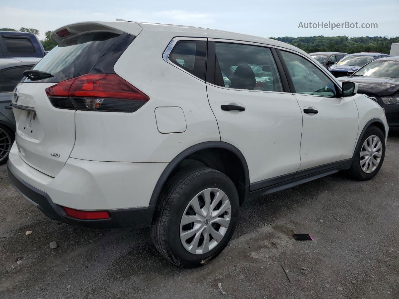 2018 Nissan Rogue S White vin: KNMAT2MVXJP554152