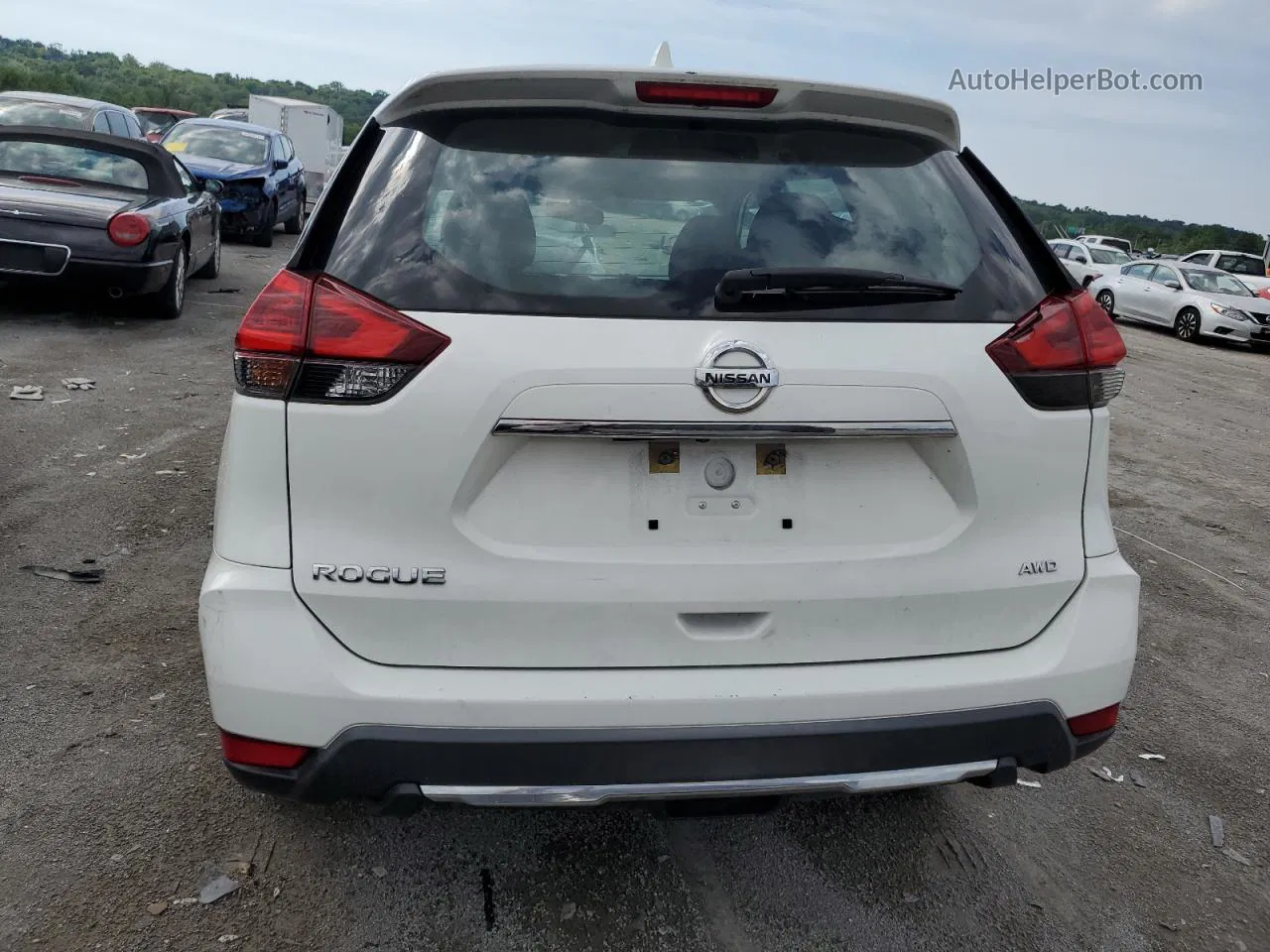 2018 Nissan Rogue S White vin: KNMAT2MVXJP554152