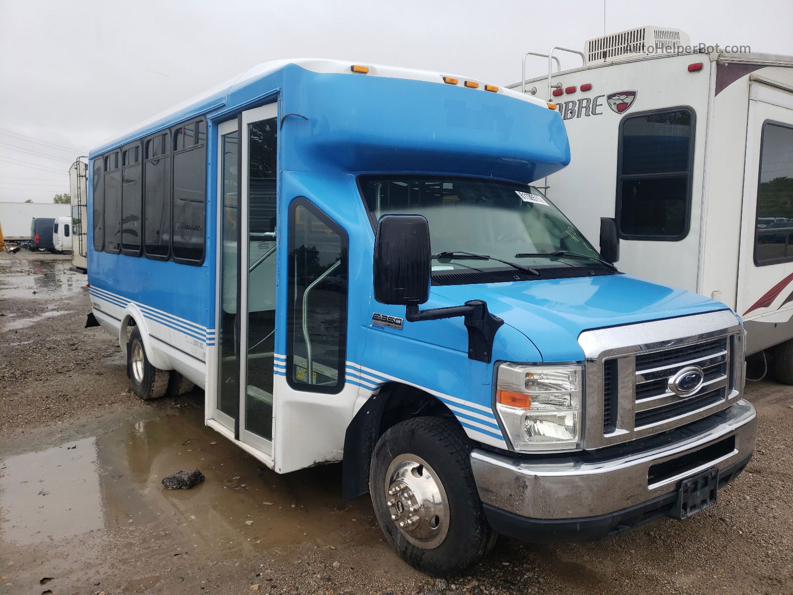 2012 Ford Econoline E350 Super Duty Cutaway Van Blue vin: 1FDEE3FS1CDB30234