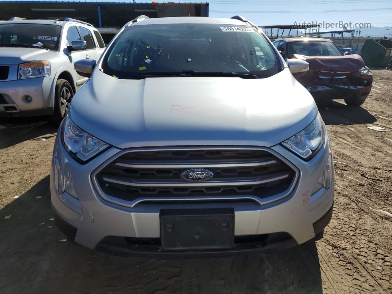 2019 Ford Ecosport Se Silver vin: MAJ3S2GE8KC273571