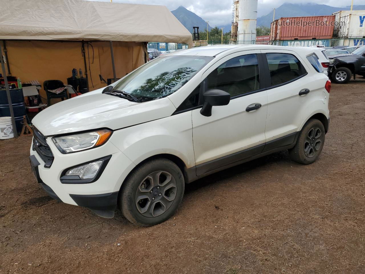 2019 Ford Ecosport S White vin: MAJ3S2FE0KC272433