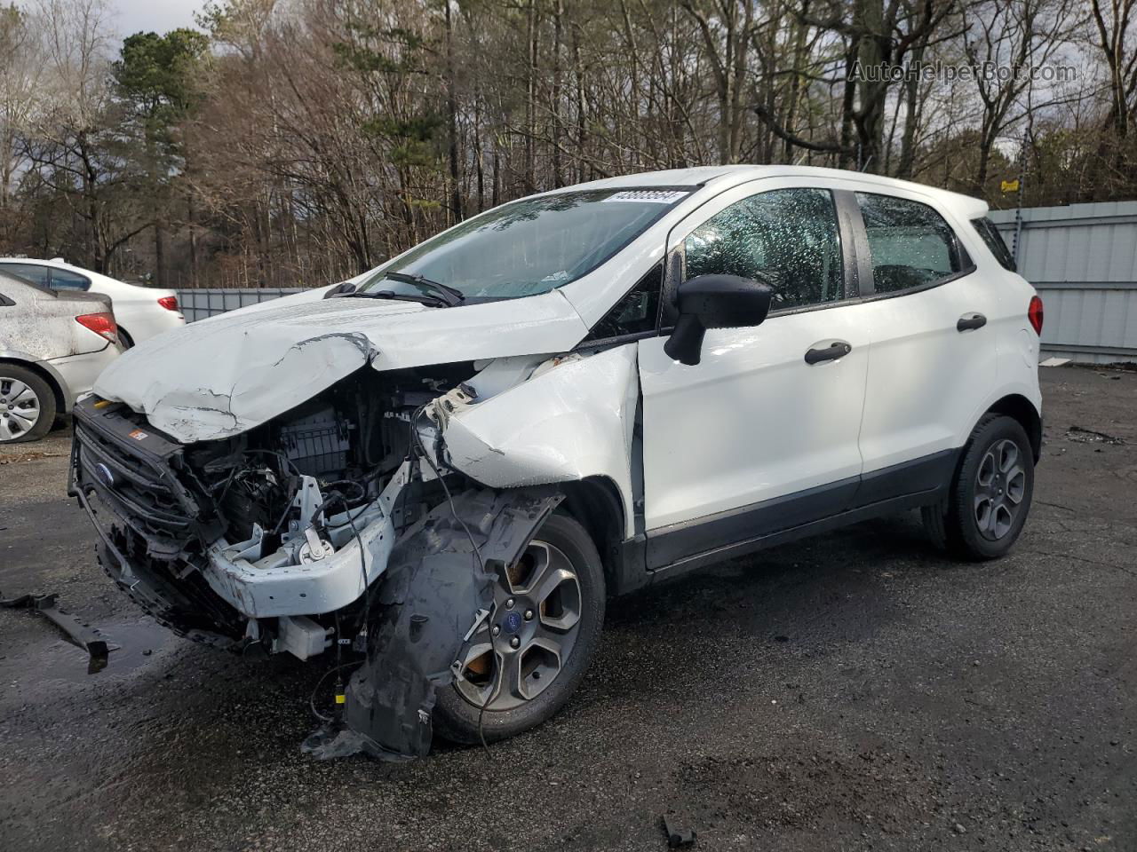 2019 Ford Ecosport S White vin: MAJ3S2FE0KC290334