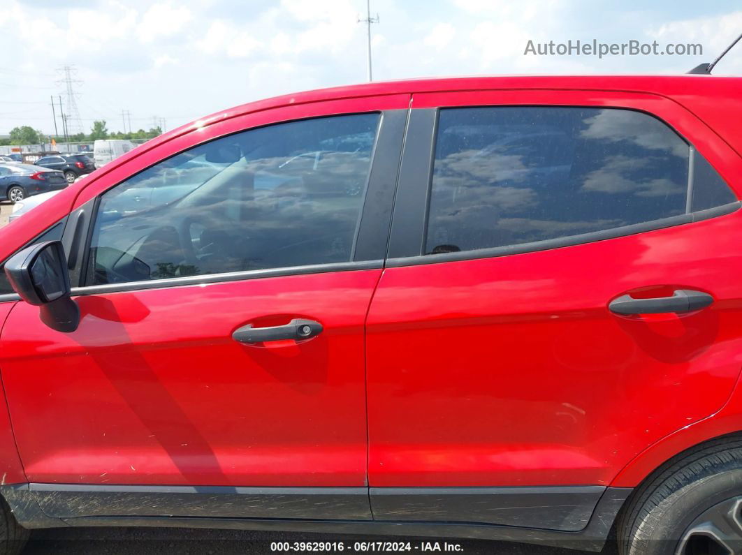 2020 Ford Ecosport S Красный vin: MAJ3S2FE0LC348833