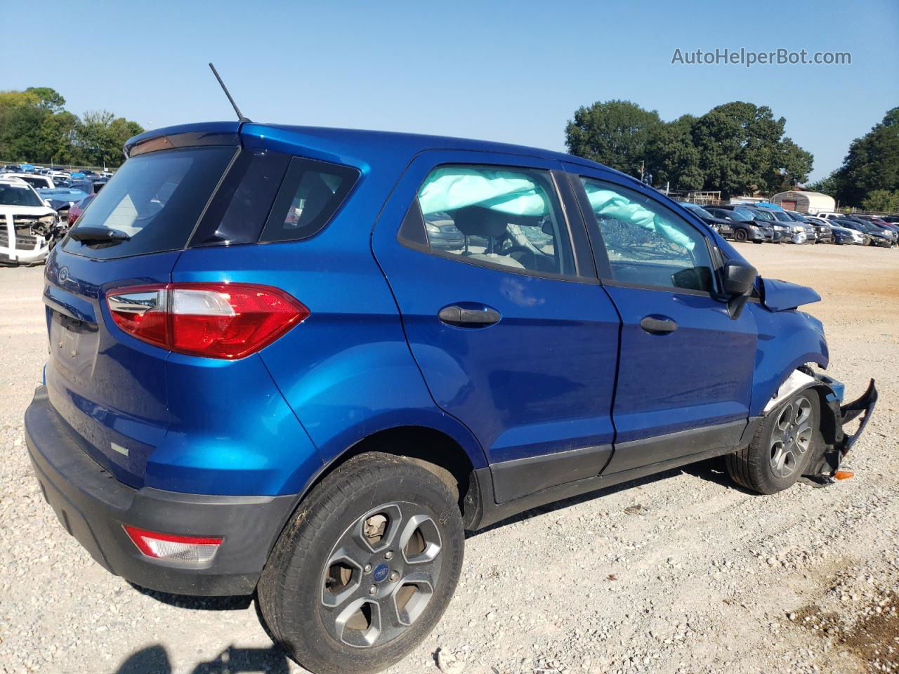 2019 Ford Ecosport S Синий vin: MAJ3S2FE5KC274310