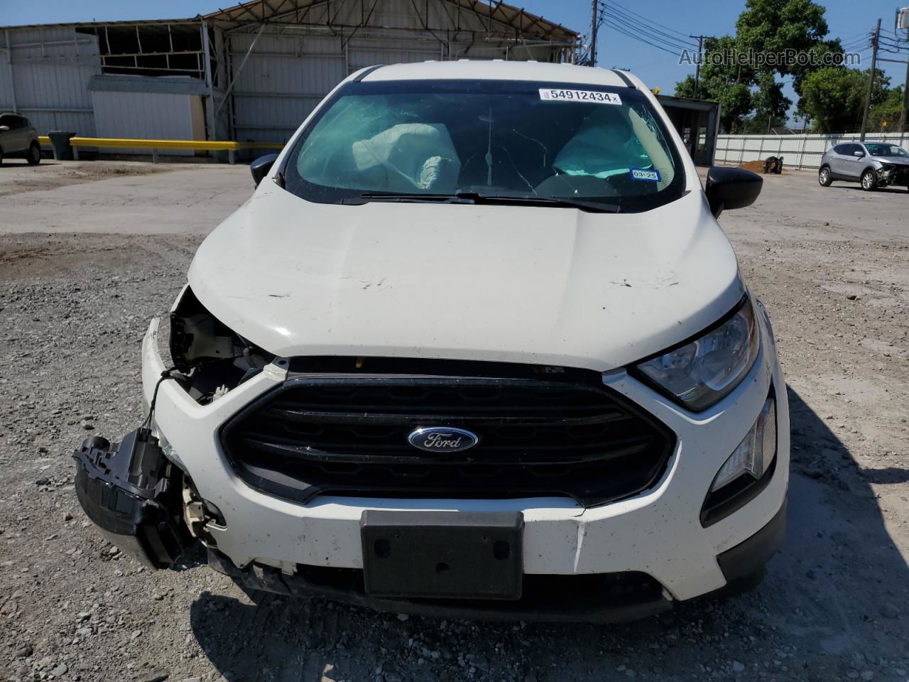 2019 Ford Ecosport S White vin: MAJ3S2FE5KC287171