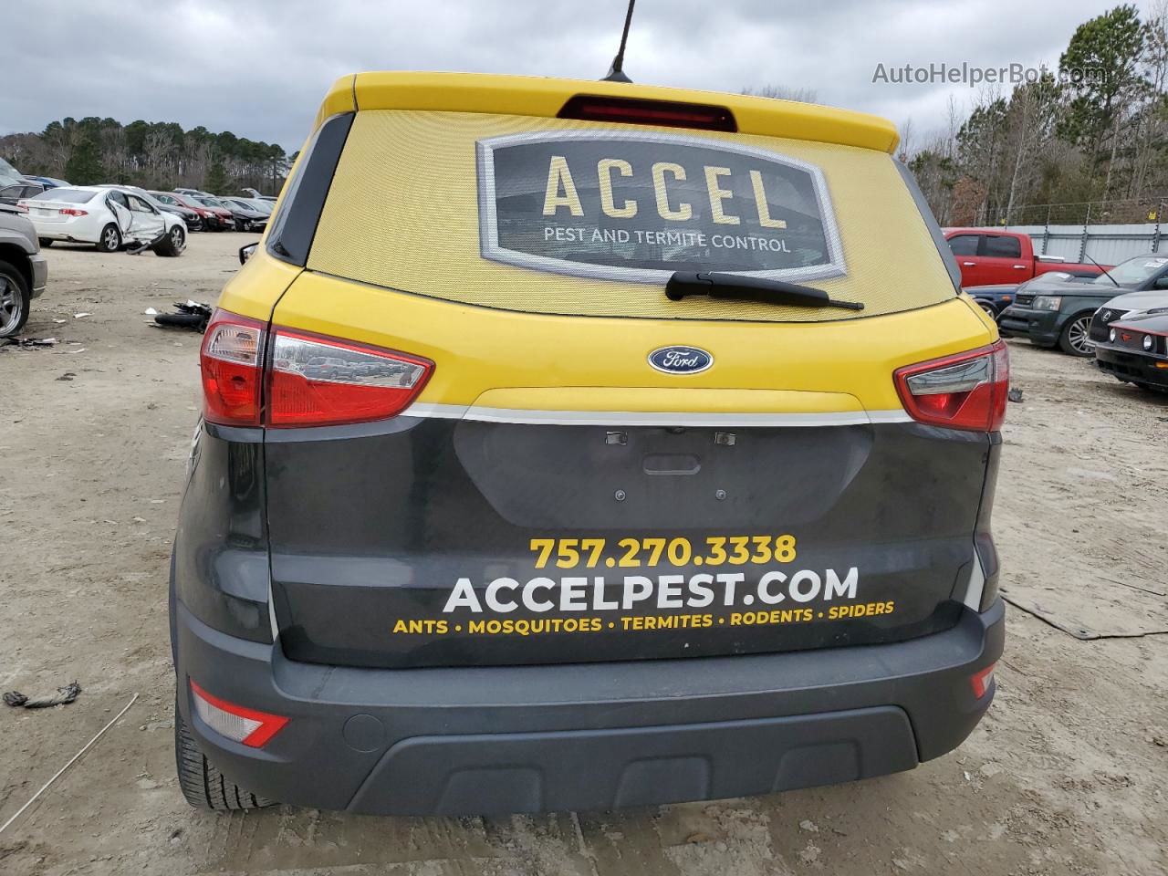 2020 Ford Ecosport S Yellow vin: MAJ3S2FE5LC386252