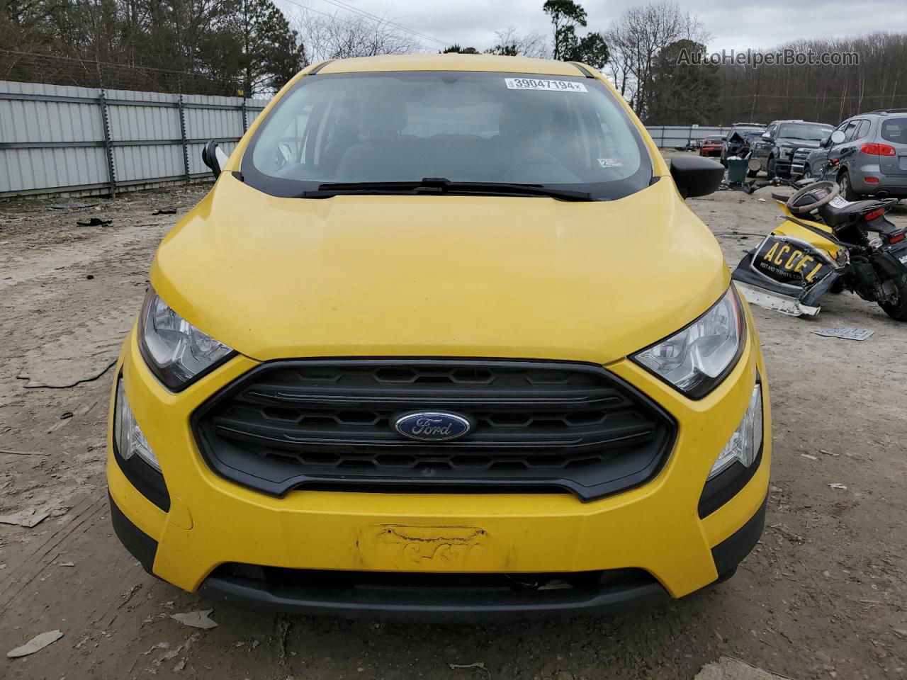 2020 Ford Ecosport S Yellow vin: MAJ3S2FE5LC386252