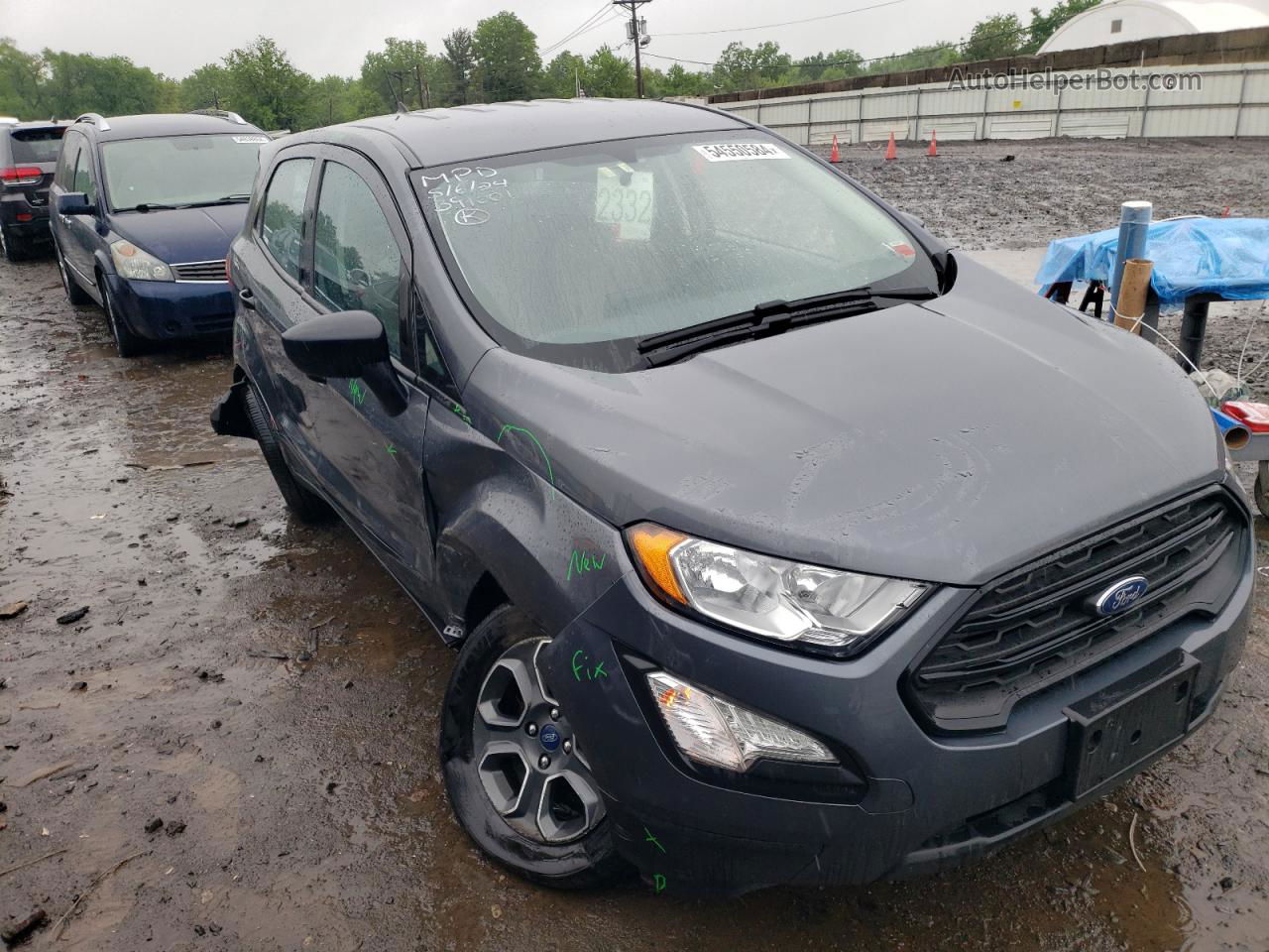 2020 Ford Ecosport S Gray vin: MAJ3S2FE5LC391001