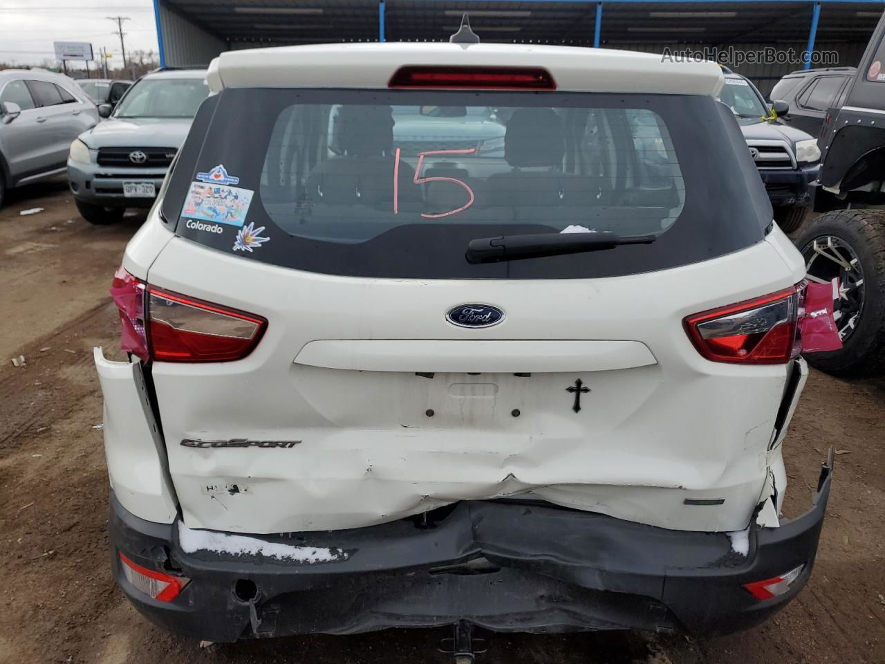 2020 Ford Ecosport S White vin: MAJ3S2FE6LC346620